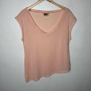 Gymshark X Nikki Blackketter‎ Light Pink Lightweight Asymmetrical T-shirt Medium